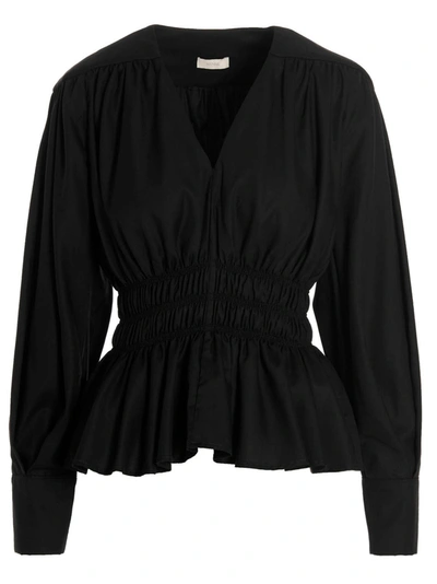 Nynne Mona Jersey Blouse In Negro