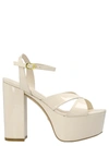 Stuart Weitzman White Miami Squarehigh Heels In White