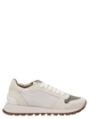 Brunello Cucinelli Bead-embellished Nylon And Suede Sneakers