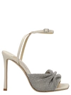Jimmy Choo Rhinestone Square Toeline Stiletto Sandals