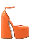 Le Silla Nikki Platform Pumps In Orange