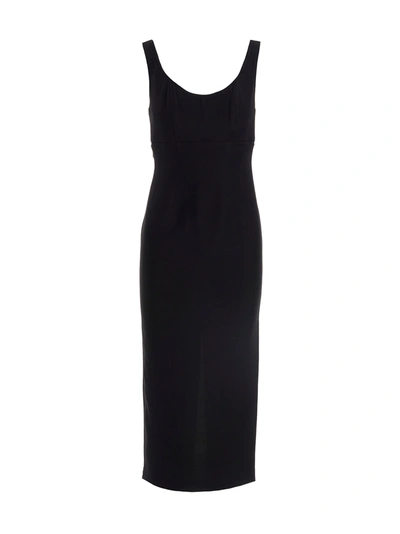 Roland Mouret 'off The Shoulder' Midi Dress In Black