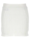 Herve Leger Hervé Léger 'ottoman Low Rise Mini' Skirt In White