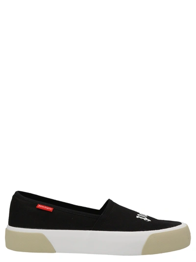 Palm Angels Logo-print Slip-on Trainers In Black
