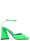 Attico Fluorescent Pink Slingback With Pyramid Heel And Square Toe