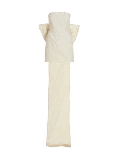Rotate Birger Christensen Rotate Mini Dress In Egret