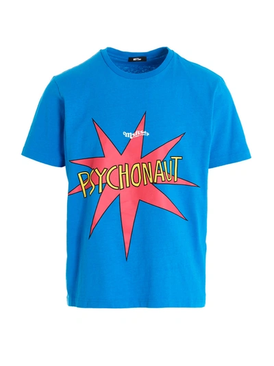 Msftsrep Mens Blue Psychonaut Graphic-print Cotton-jersey T-shirt
