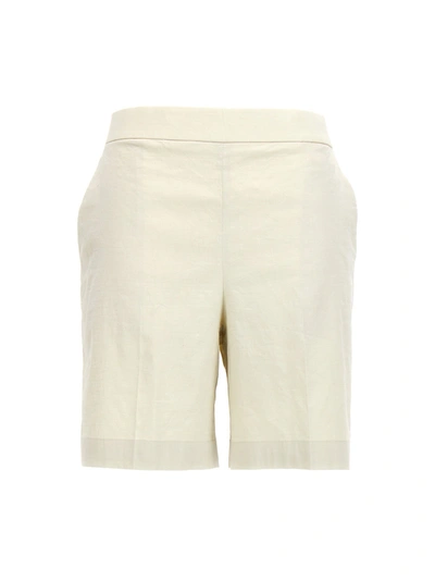 Theory High-waisted Shorts In Beige