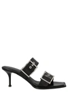 Alexander Mcqueen Elevate Your Steps In Timeless Black Leather Sandals