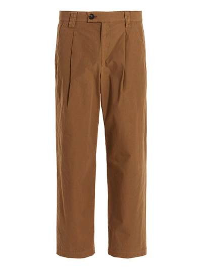 Apc Renato Cotton Pants In Brown