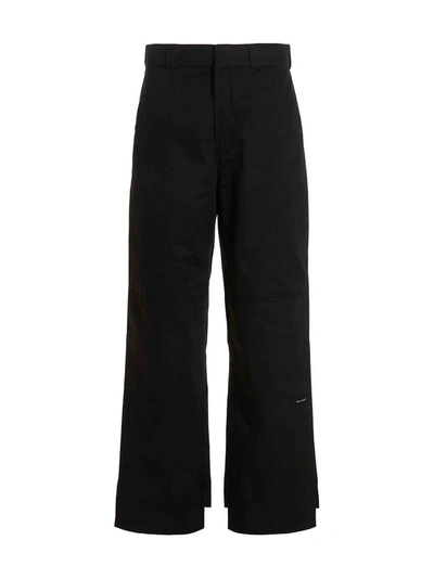 Palm Angels Reversed Waistband Chino Trousers In Black