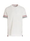 Thom Browne Gestricktes T-shirt Mit Streifen