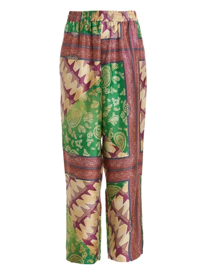 Aries Paisley-print Silk Trousers In Multicolour