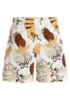 Msgm Jogging Bermuda Shorts With Shell Print