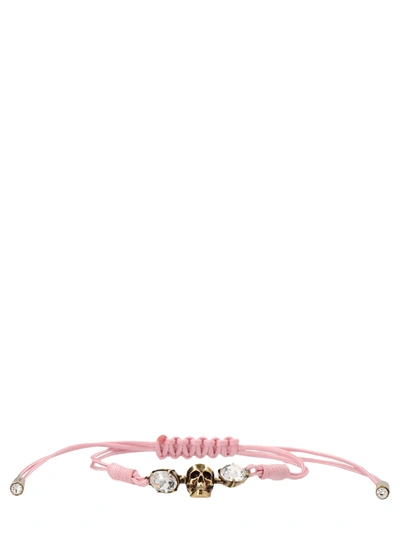 Alexander Mcqueen 'skull Croc' Bracelet In Pink