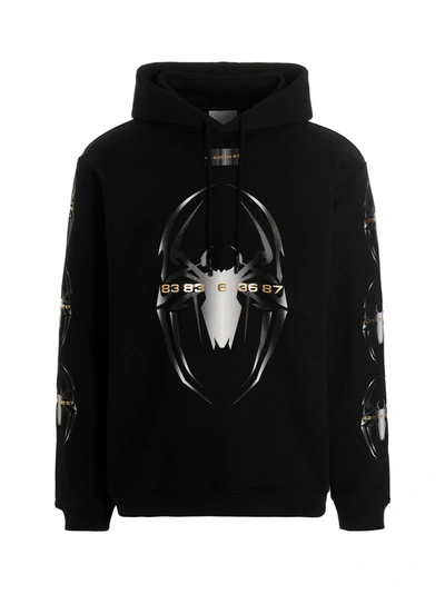 Vtmnts Spider-print Drawstring Hoodie In Black