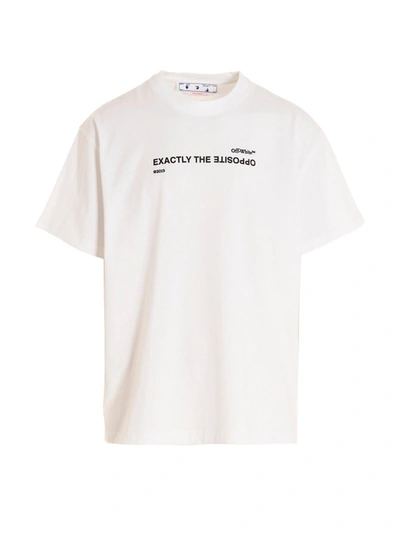 Off-white Spiral Opposite Cotton Jersey T-shirt In White