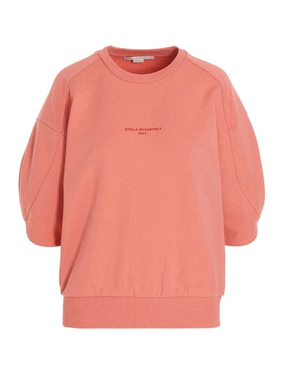 Stella Mccartney Logo-print Crew-neck Sweatshirt In Pink