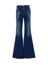 Dsquared2 Blue Denim Flared Jeans  In Cotton Woman