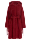 Stella Mccartney Fringe-trim Belted Long Teddy Coat