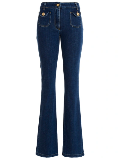 Moschino Teddy Jeans In Blue