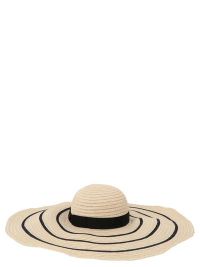 Borsalino Treccia Panama Hat In White/black