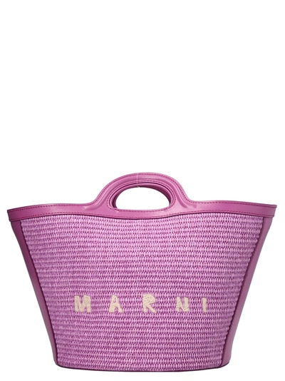 Marni Tropicalia Small Handbag In Purple