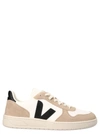 Veja V-10 Chromefree Leather In Sahara/ Extra-white/ Black