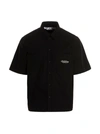 Off-white Wave Off Short Sleeve Cotton Button-up Shirt