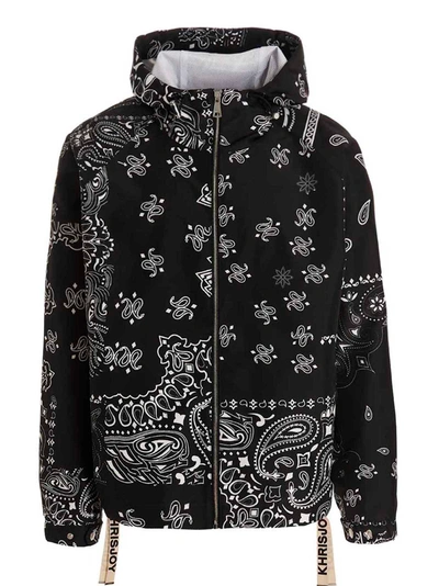 Khrisjoy Paisley-embroidery Hooded Jacket In Black