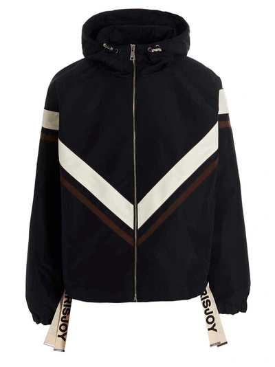 Khrisjoy Windbreaker Hood Navy Blue Nylon Hooded Windbreaker