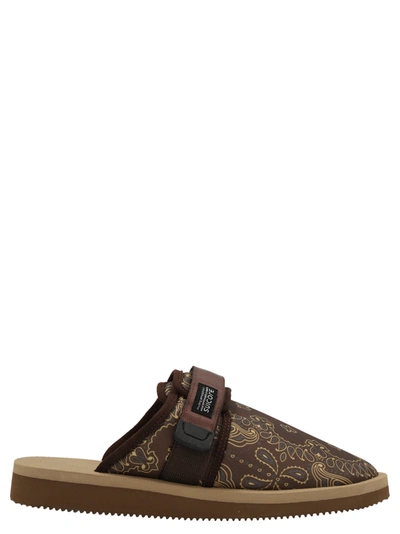 Suicoke Zavo Cab Sabot Shoes In Brown