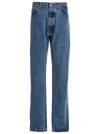 Vtmnts Straight Leg Denim Trousers With Contrast Stitching In Blue
