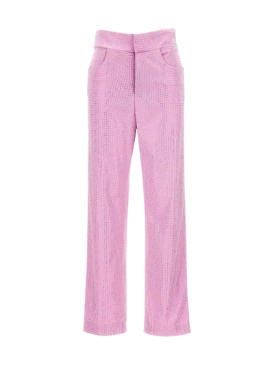 Giuseppe Di Morabito All-over Crystal Trousers In Pink