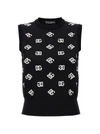 Dolce & Gabbana Logo Intarsia Wool And Silk Top
