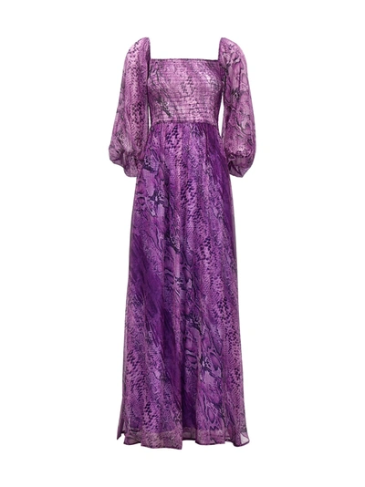 Liu •jo Animal Print Dress In Purple