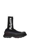 Alexander Mcqueen Tread Slick Sock Boot "black Red"