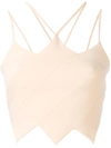 DAVID KOMA jagged strappy crop top,DRYCLEANONLY