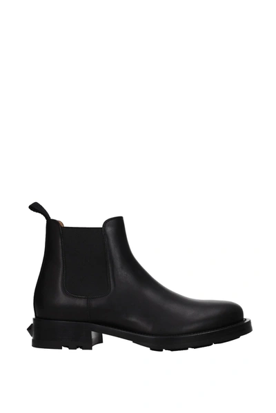 Valentino Garavani Ankle Boot Leather Black