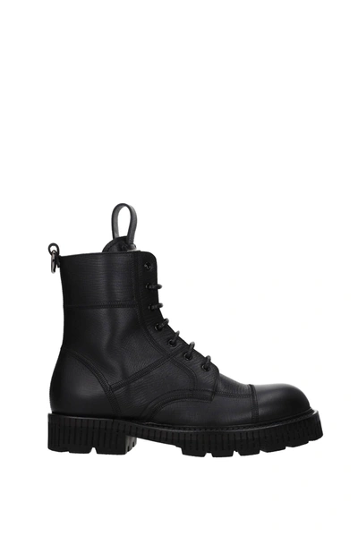 Dolce & Gabbana Ankle Boot Leather Black
