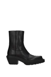 VETEMENTS ANKLE BOOT LEATHER BLACK