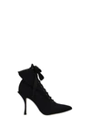 Dolce & Gabbana Black Stretch Short Ankle Boots Shoes