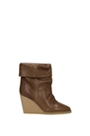 ISABEL MARANT ANKLE BOOTS LEATHER BROWN