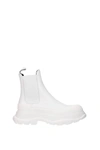Alexander Mcqueen Ankle Boots In White