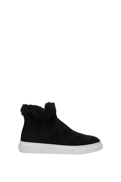 Hogan Ankle Boots Suede Black