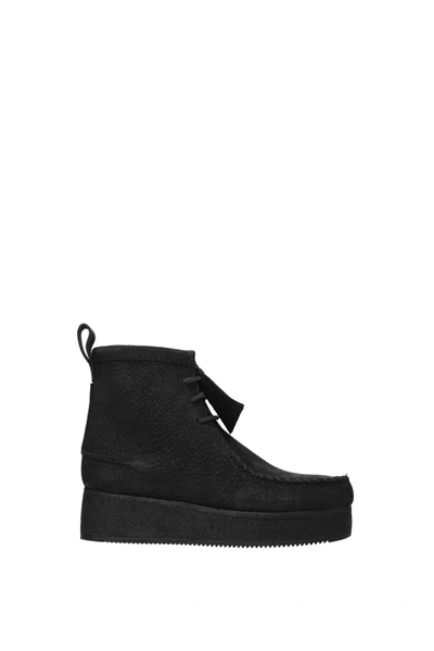 Clarks Ankle Boots Suede Black