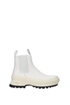Jil Sander Ankle Boots Vibram Leather White Optic White