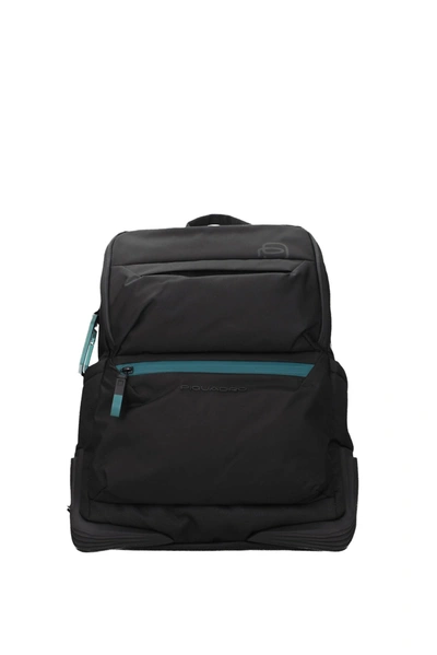 Piquadro Backpack And Bumbags Fabric Black Bottle Green