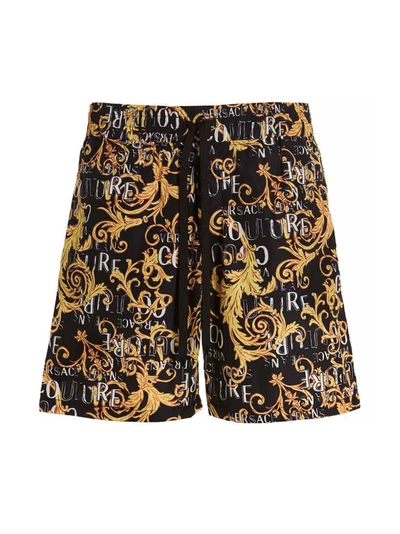 Versace Jeans Couture Barocco Print Swimming Trunks In Multicolor