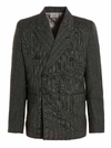 Vtmnts Tonal Double Breasted Tailored Blazer Black